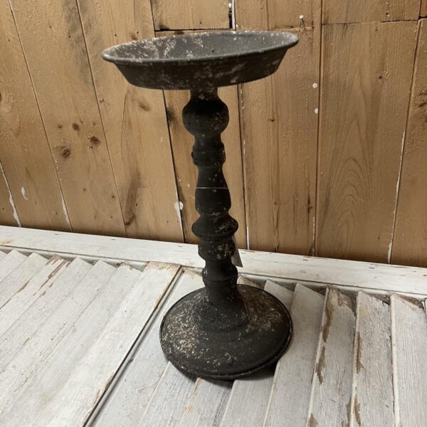 French Gray Aged Patina Large Decorative Holder