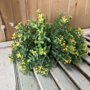 Jonabelle Greenery with Yellow Blooms Half Sphere