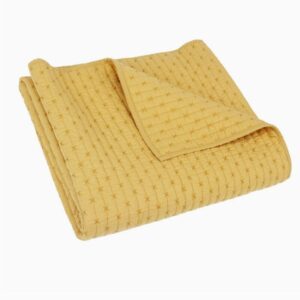 Cross Stitch Ochre Throw