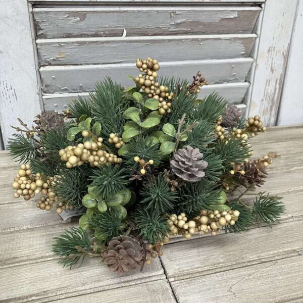 Laden Berries and pinecones with spruce greenery Half Sphere Laden Berries and pinecones with spruce greenery Half Sphere