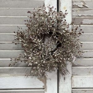 Luna Brown Foliage Small Wreath and Candle Ring