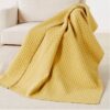 Cross Stitch Ochre Quilted Blanket Cross Stitch Ochre Quilted Blanket