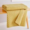 Cross Stitch Ochre Quilted Blanket Cross Stitch Ochre Quilted Blanket