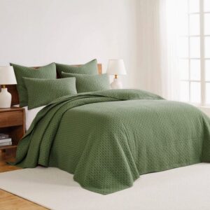 Cross Stitch Forest Green Quilt Set