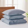 Cross Stitch Chambray Quilted Throw and Decorative Pillow Cross Stitch Chambray Quilted Throw and Decorative Pillow