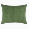 Cross Stitch Forest Green Quilted Pillow Sham Cross Stitch Forest Green Quilted Pillow Sham