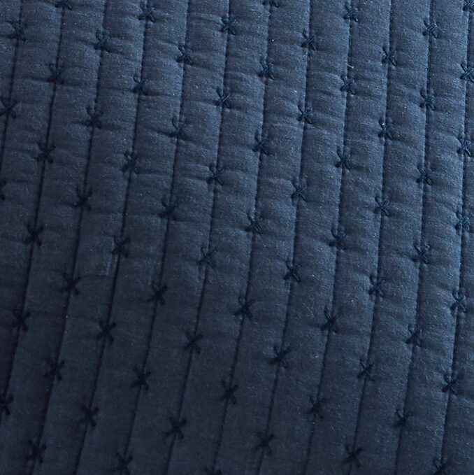 Cross Stitch Navy Quilted Collection Close Up