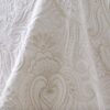 Perla White and Tan Throw Blanket