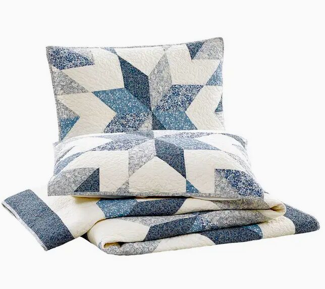 Bright Star Blue Quilt Set