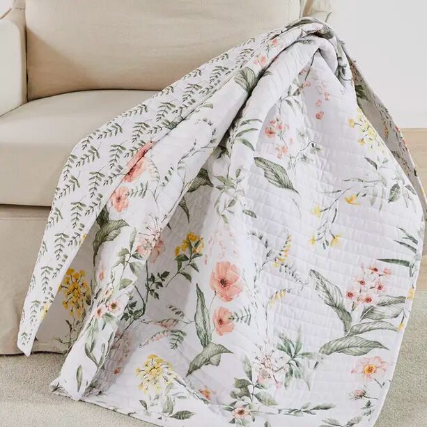 Vivianna Floral Quilted Throw