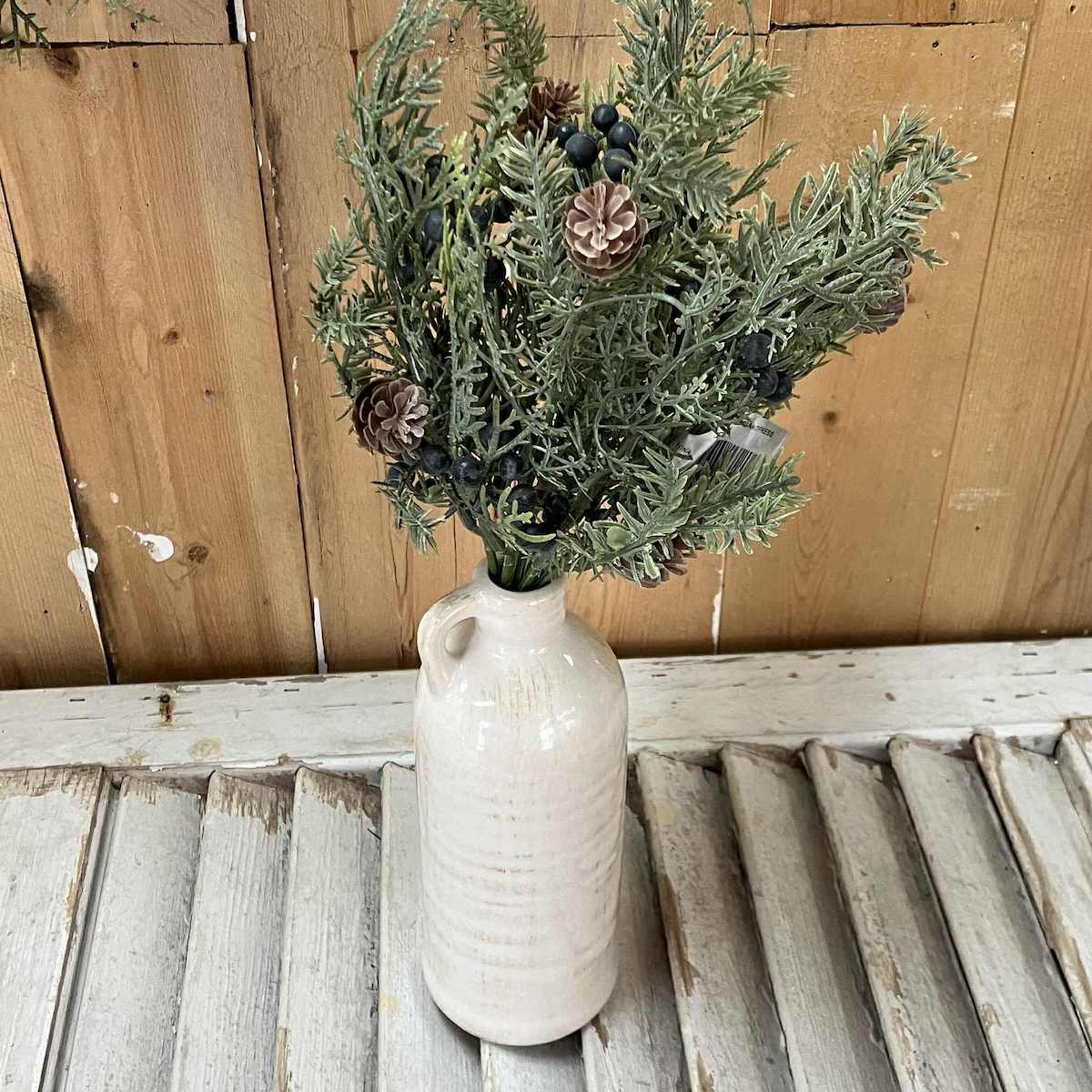 Siberian Cypress and Berries Faux Greenery Bush