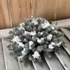 Snowy Mini Cone Faux Winter Greens Half Sphere