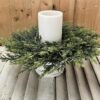 Bent Bough Cedar Greenery Medium Wreath and Candle Ring Bent Bough Faux Cedar Greenery Medium Wreath and Candle Ring