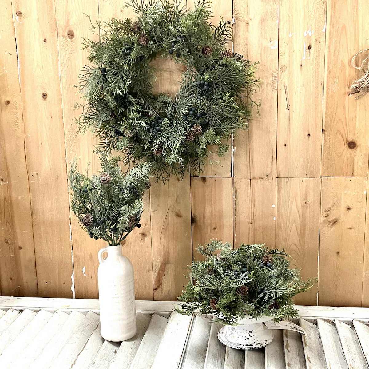 Siberian Cypress and Berries Faux Greenery Collection