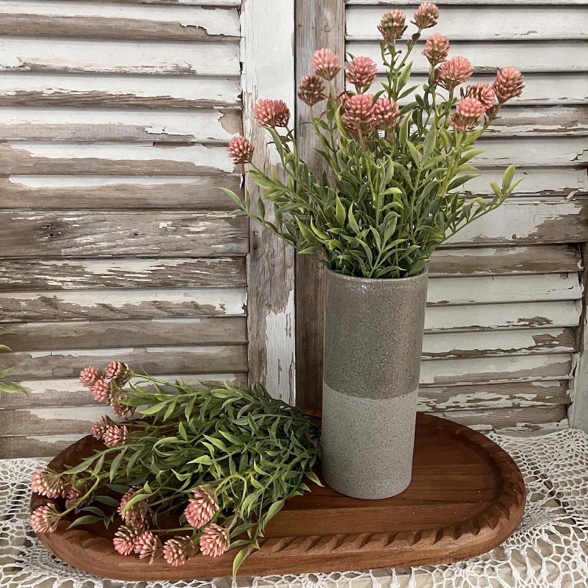 Thimble Buds Pink and Greenery Bush