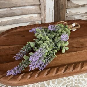 Lavender Sage and Boxwood Greenery Hanging Drop