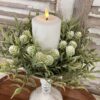 Sweet Clover Buds – Cream Medium Faux Floral Candle Ring (12”) Sweet Clover Buds – Cream Medium Faux Floral Candle Ring (12”)