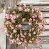 Blossom Mist – Pink Small Faux Floral Candle Ring and Wreath (8") Blossom Mist – Pink Small Faux Floral Candle Ring and Wreath (8")