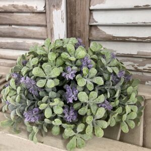 Lavender Sage and Boxwood Greenery Half Sphere