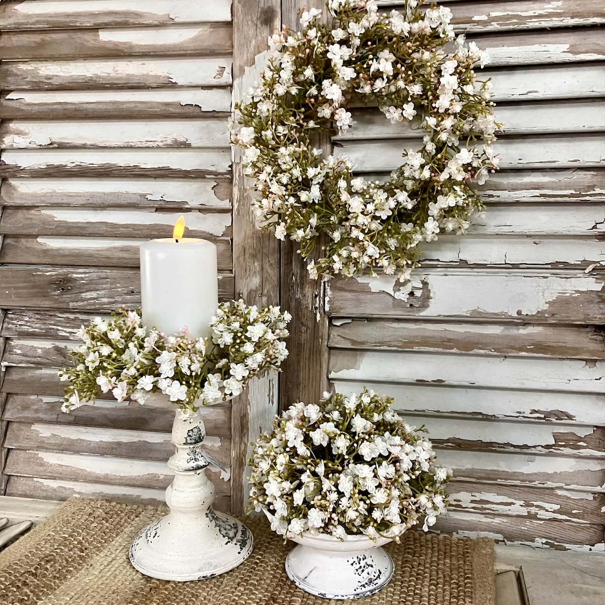 Stardust White Flowers and Greenery Collection
