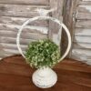 Elfin White Blooms and Greenery Small Half Sphere Elfin White Blooms and Greenery Small Half Sphere