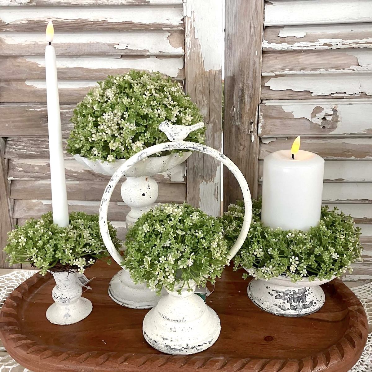 Elfin White Blooms and Greenery Collection