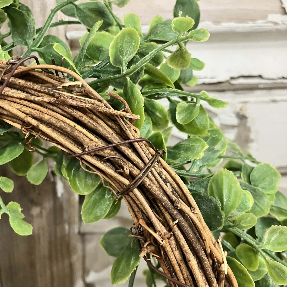 Whispering Vine Faux Greenery Medium Wreath and Candle Ring