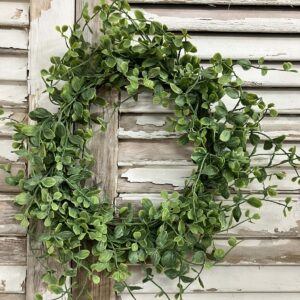 Whispering Vine Faux Greenery Medium Wreath and Candle Ring
