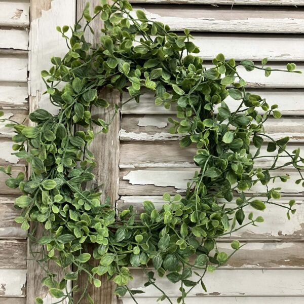 Whispering Vine Faux Greenery Medium Wreath and Candle Ring Whispering Vine Faux Greenery Medium Wreath and Candle Ring