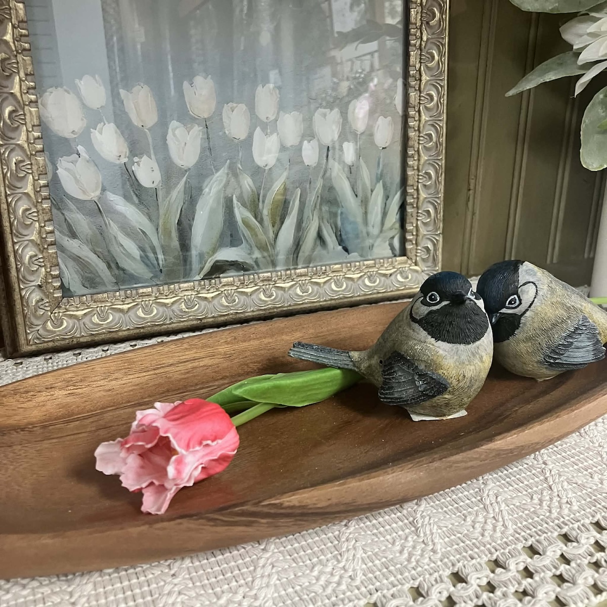 Single Stem Pale Pink Ruffled Tulip