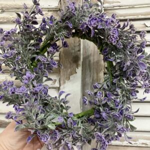Lavender Dusk Faux Greenery Large Wreath & Candle Ring