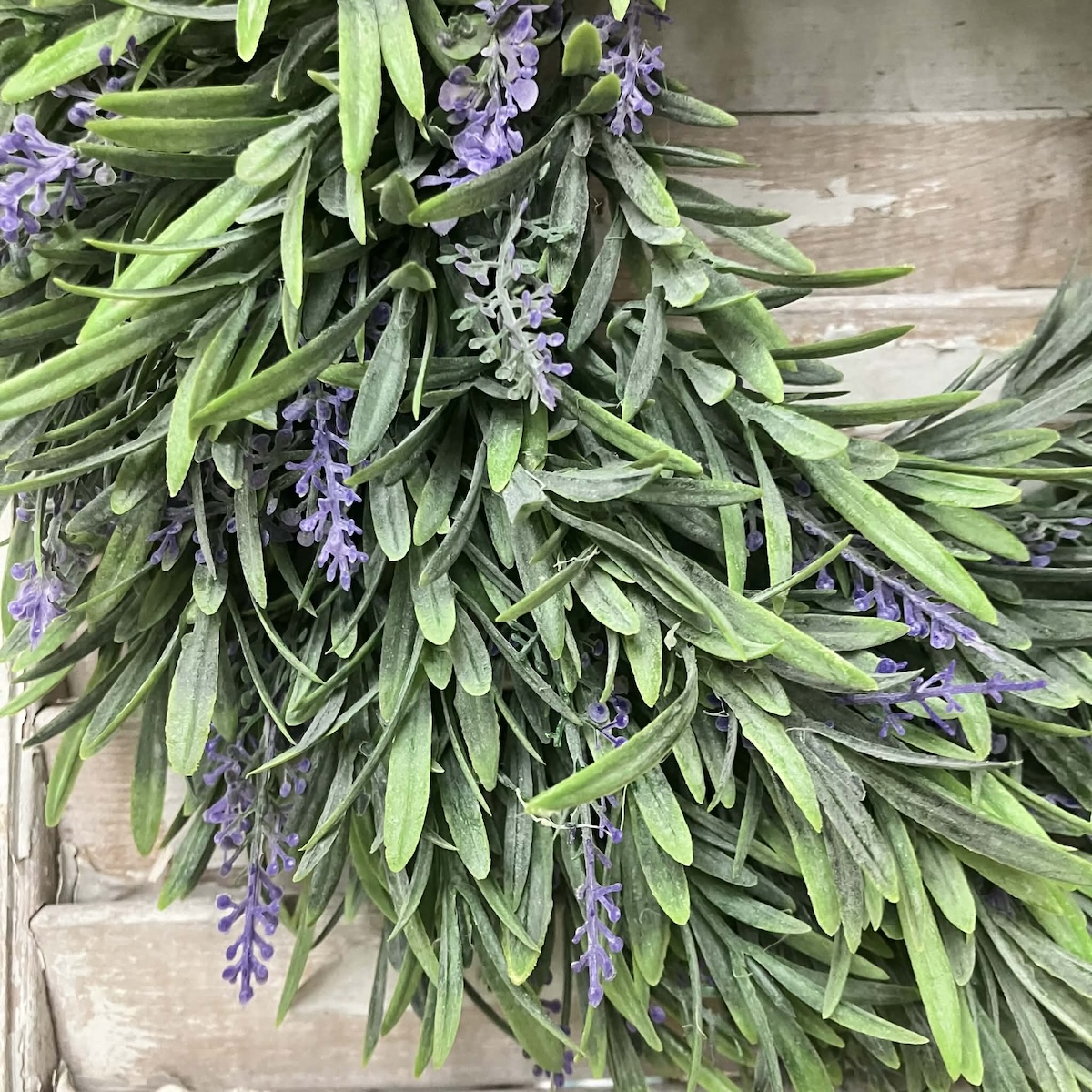 Lavender Faux Wreath and Candle Ring (13")