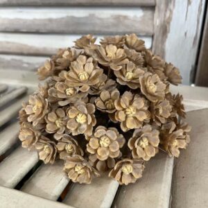 Flaxen Floret Fall Foliage Decor Half Sphere