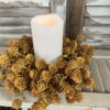 Russet Golden Cones Medium Candle Ring and Wreath