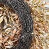 Ambermist Sage Earthtone Faux Fall Foilage Medium Wreath and Candle Ring