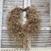 Ambermist Sage Earthtone Large Heart Shaped Wreath