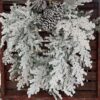 Snowy Hemingway Faux Fir Hanging Wreath