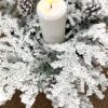 Snowy Hemingway Faux Fir Wreath & Candle