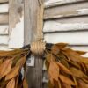 Sienna Hollow Faux Foliage Heart Shaped Hanging Wreath wIth Twine Loop
